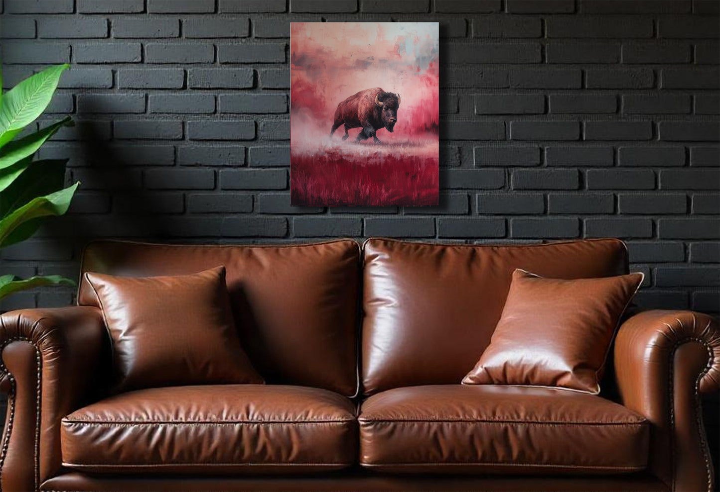 Hoosiers/Buffalo Inspired Canvas or Poster Wall Art. Crimson and Cream. Hoosiers 2