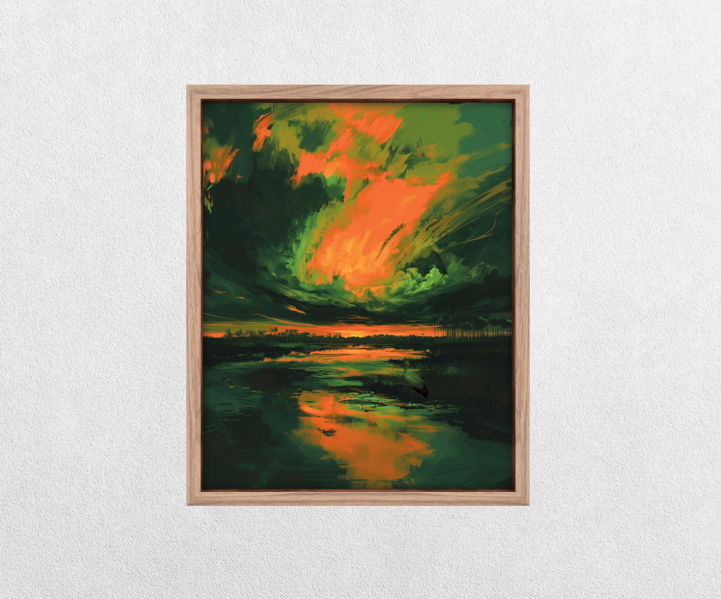 Miami Hurricanes Inspired Canvas or Print Wall Art. Abstract, Modern, Hurricanes 2