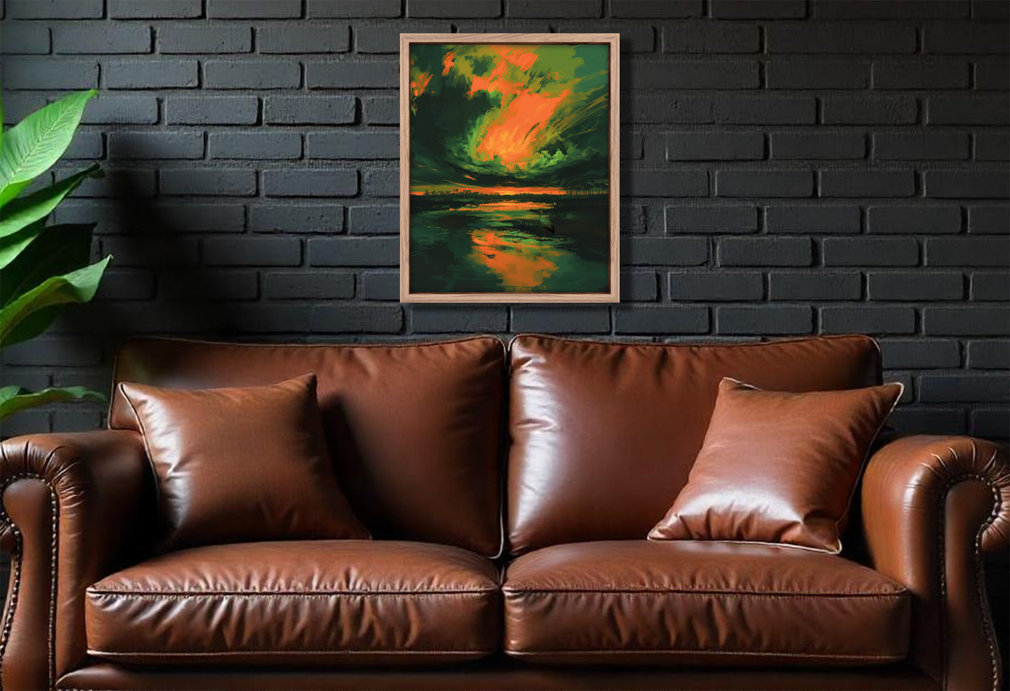 Miami Hurricanes Inspired Canvas or Print Wall Art. Abstract, Modern, Hurricanes 2