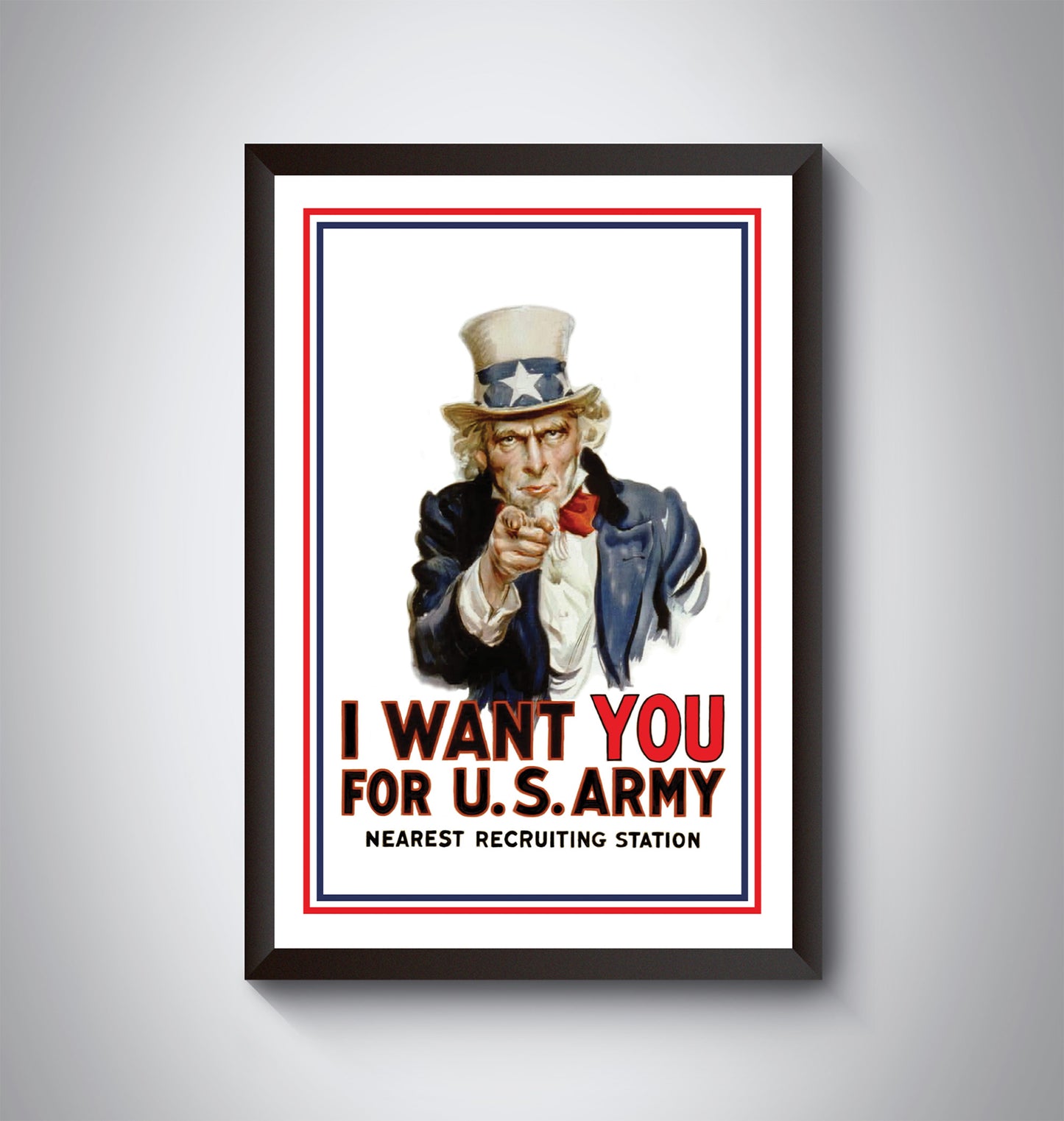 Vintage US Army Recruitment Poster featuring Uncle Sam.