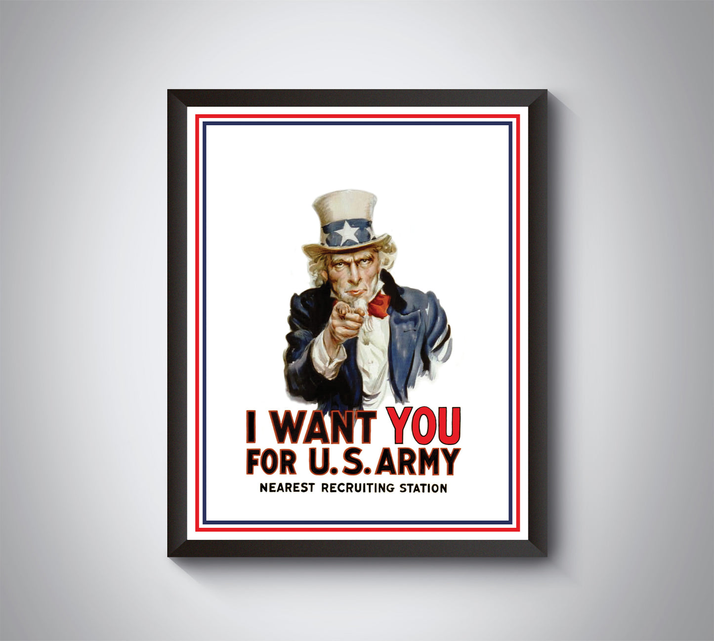 Vintage US Army Recruitment Poster featuring Uncle Sam.