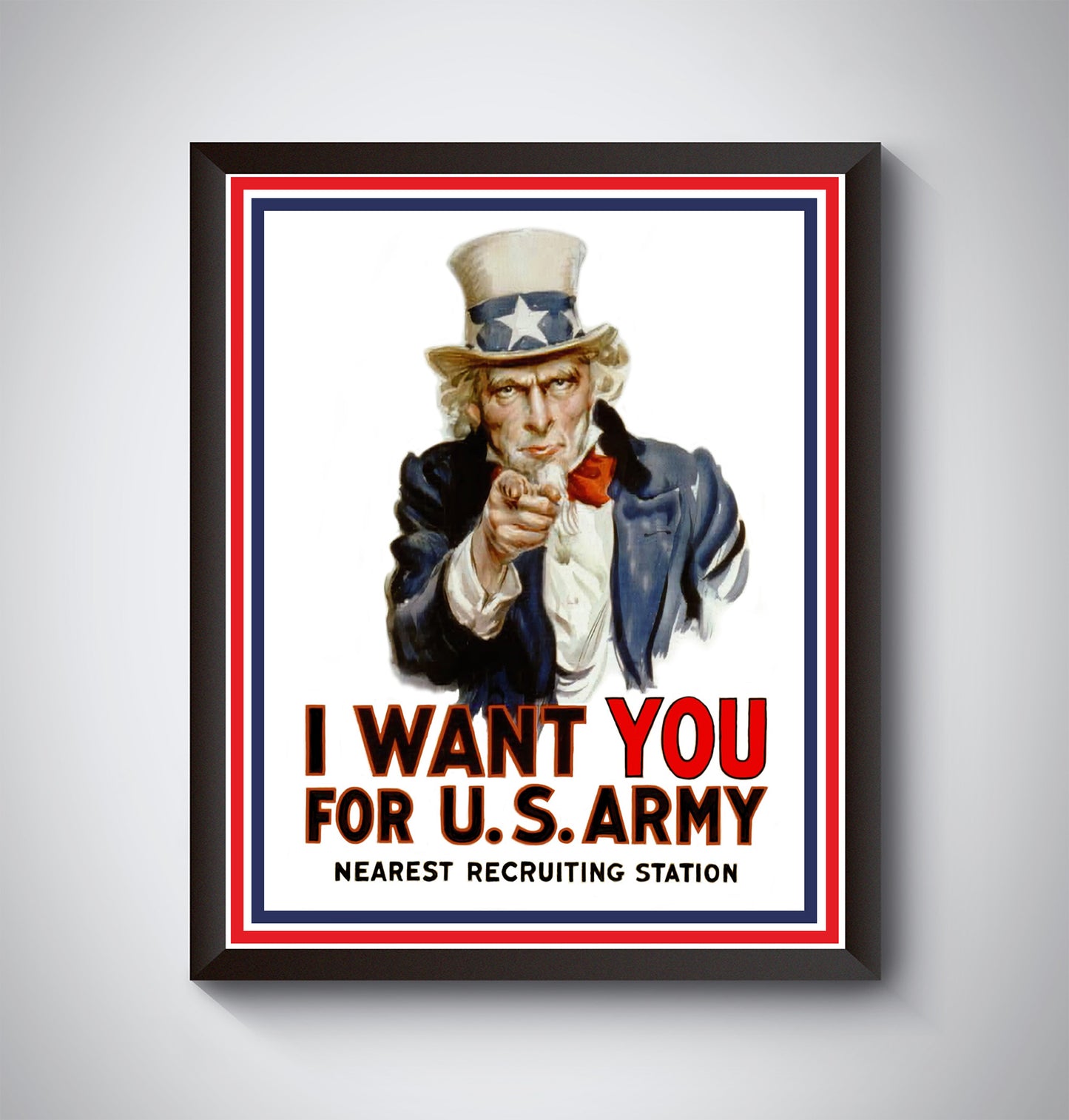 Vintage US Army Recruitment Poster featuring Uncle Sam.