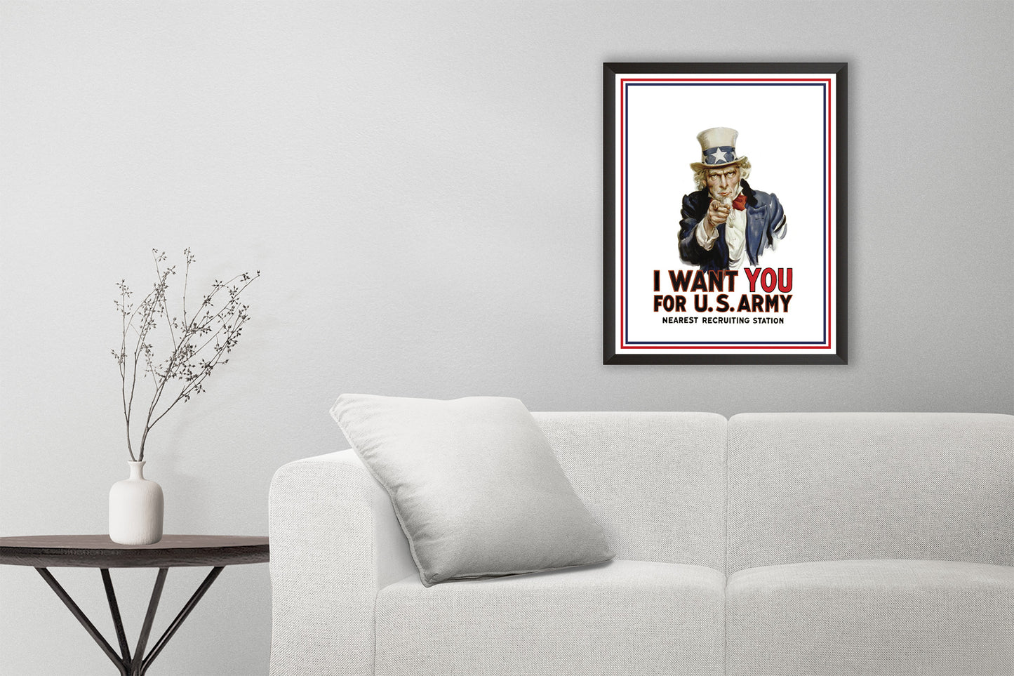 Vintage US Army Recruitment Poster featuring Uncle Sam.