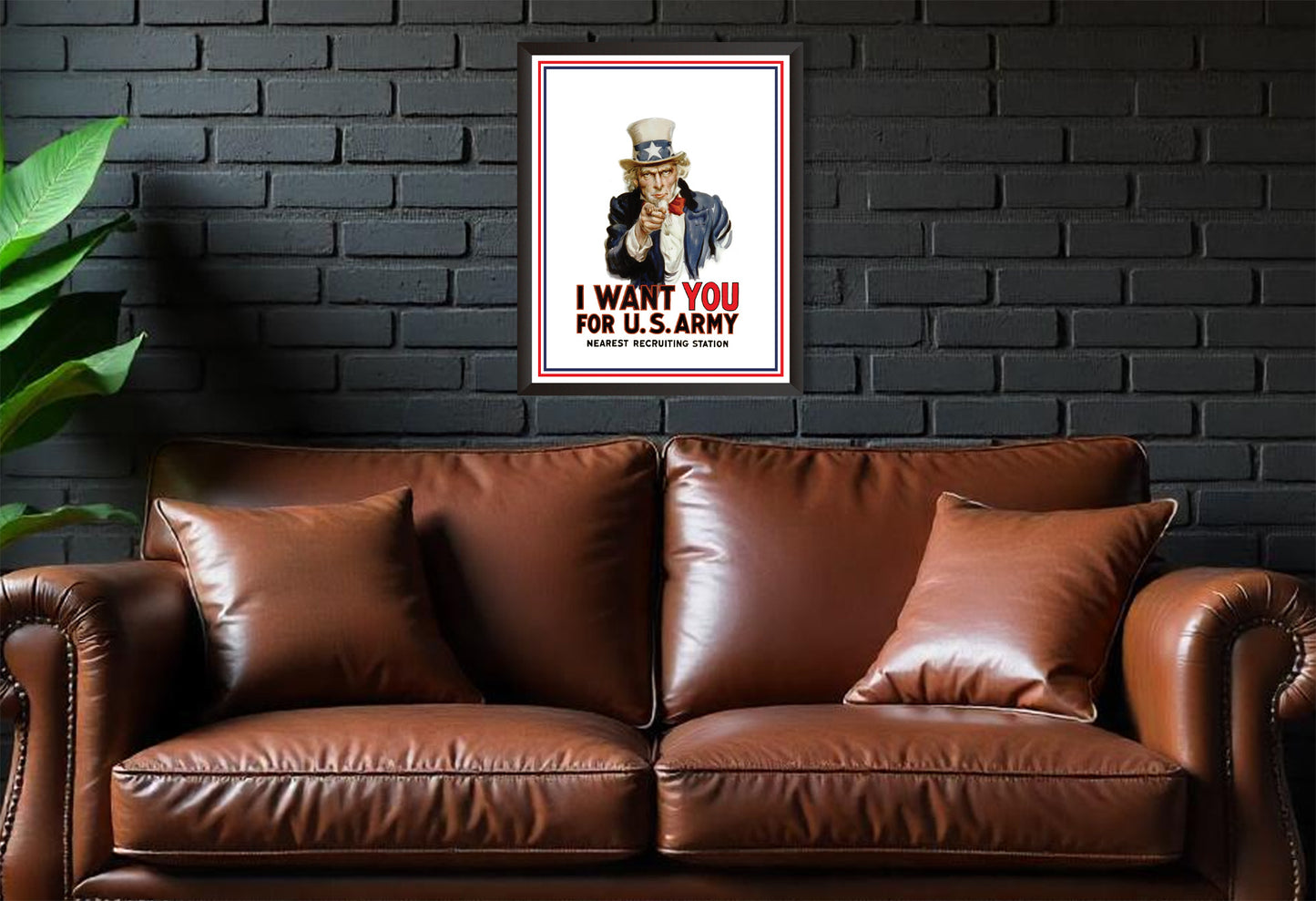 Vintage US Army Recruitment Poster featuring Uncle Sam.