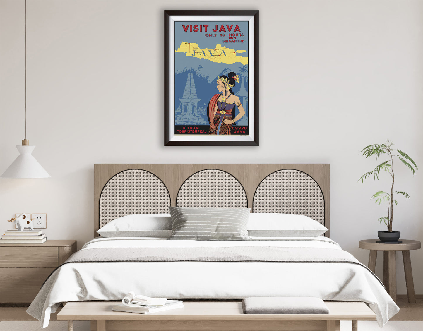 Vintage Indonesian Travel Poster from the 1920's and 1930's