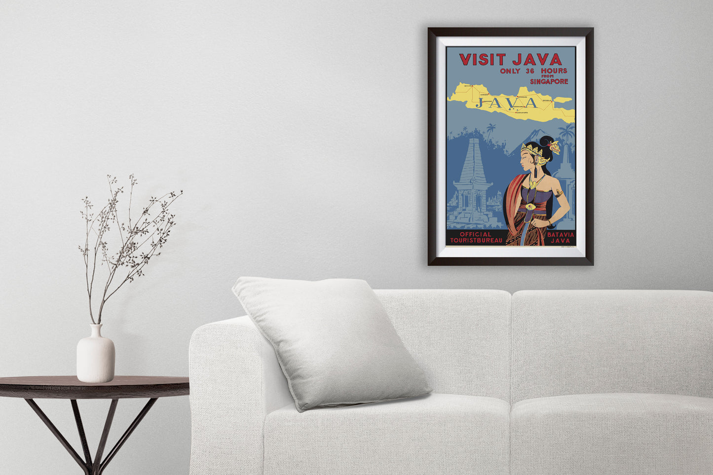 Vintage Indonesian Travel Poster from the 1920's and 1930's