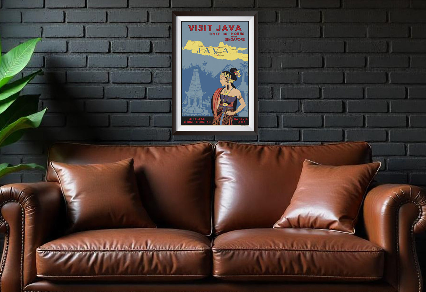 Vintage Indonesian Travel Poster from the 1920's and 1930's