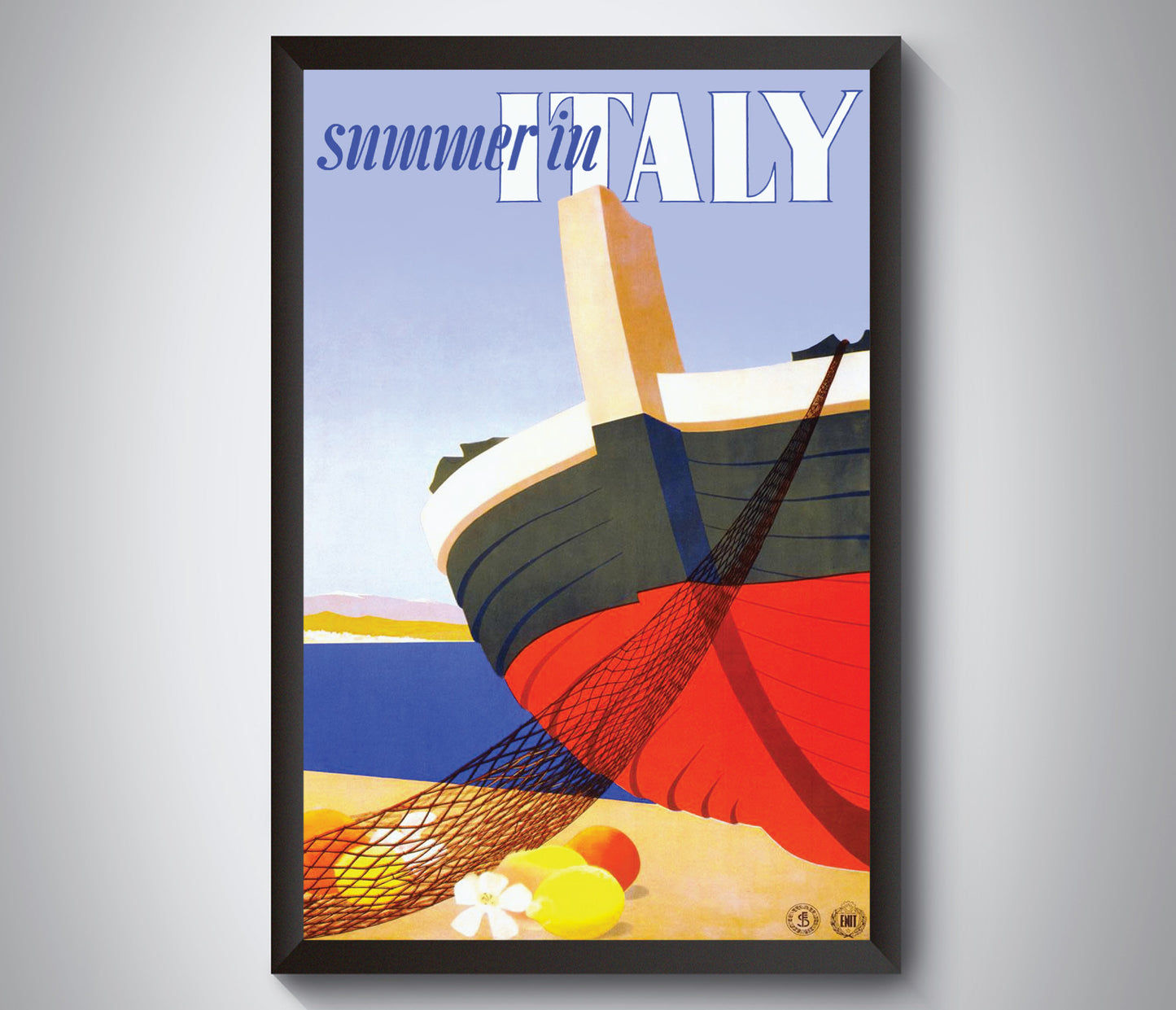 Summer In Italy Vintage Travel Poster from the 1920's and 1930's.