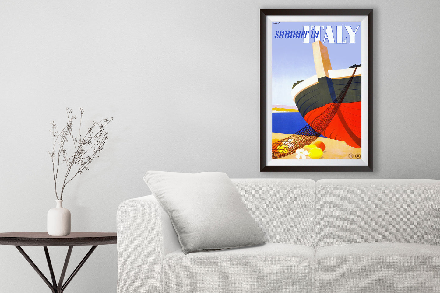 Summer In Italy Vintage Travel Poster from the 1920's and 1930's.