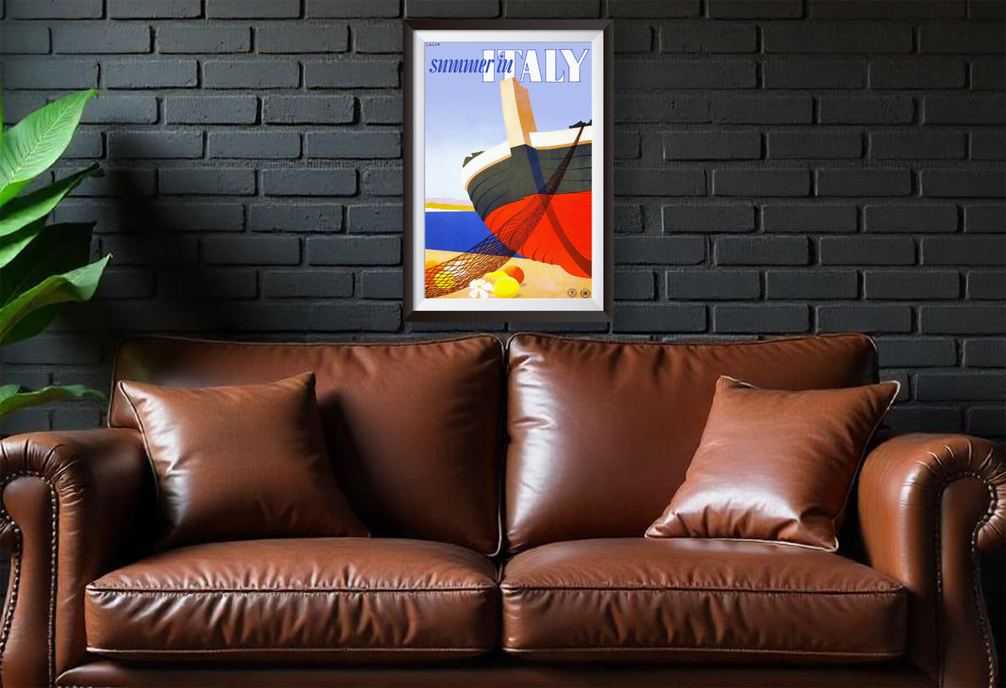 Summer In Italy Vintage Travel Poster from the 1920's and 1930's.