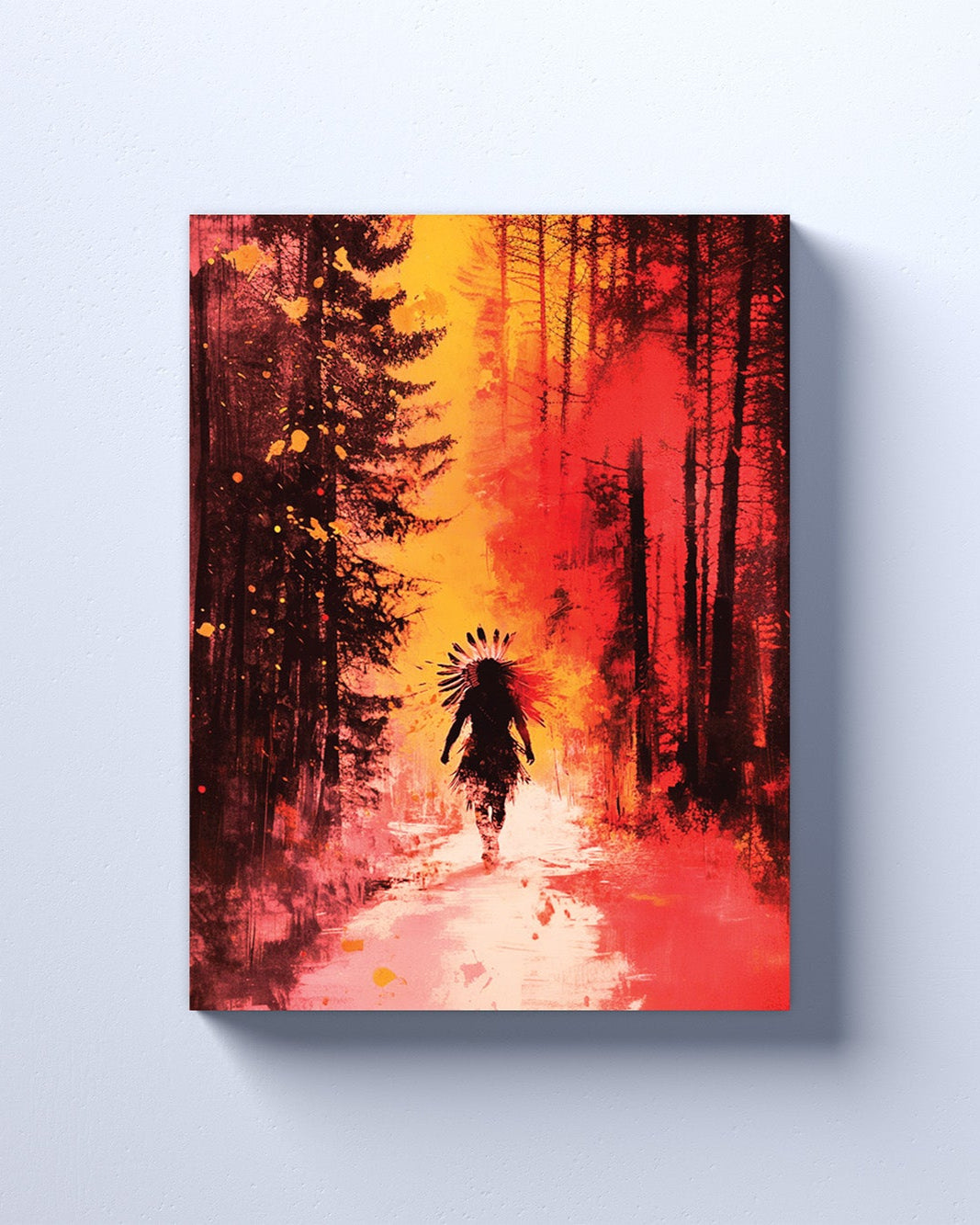 Kansas City Chiefs inspired Canvas or Poster print. Red and Yellow abstract art. Chiefs 1