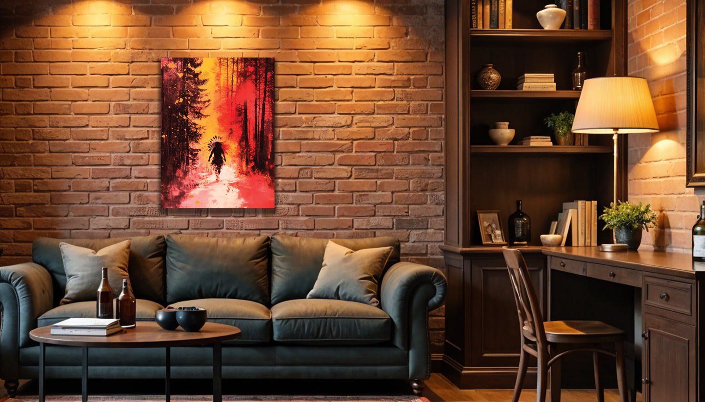 Kansas City Chiefs inspired Canvas or Poster print. Red and Yellow abstract art. Chiefs 1