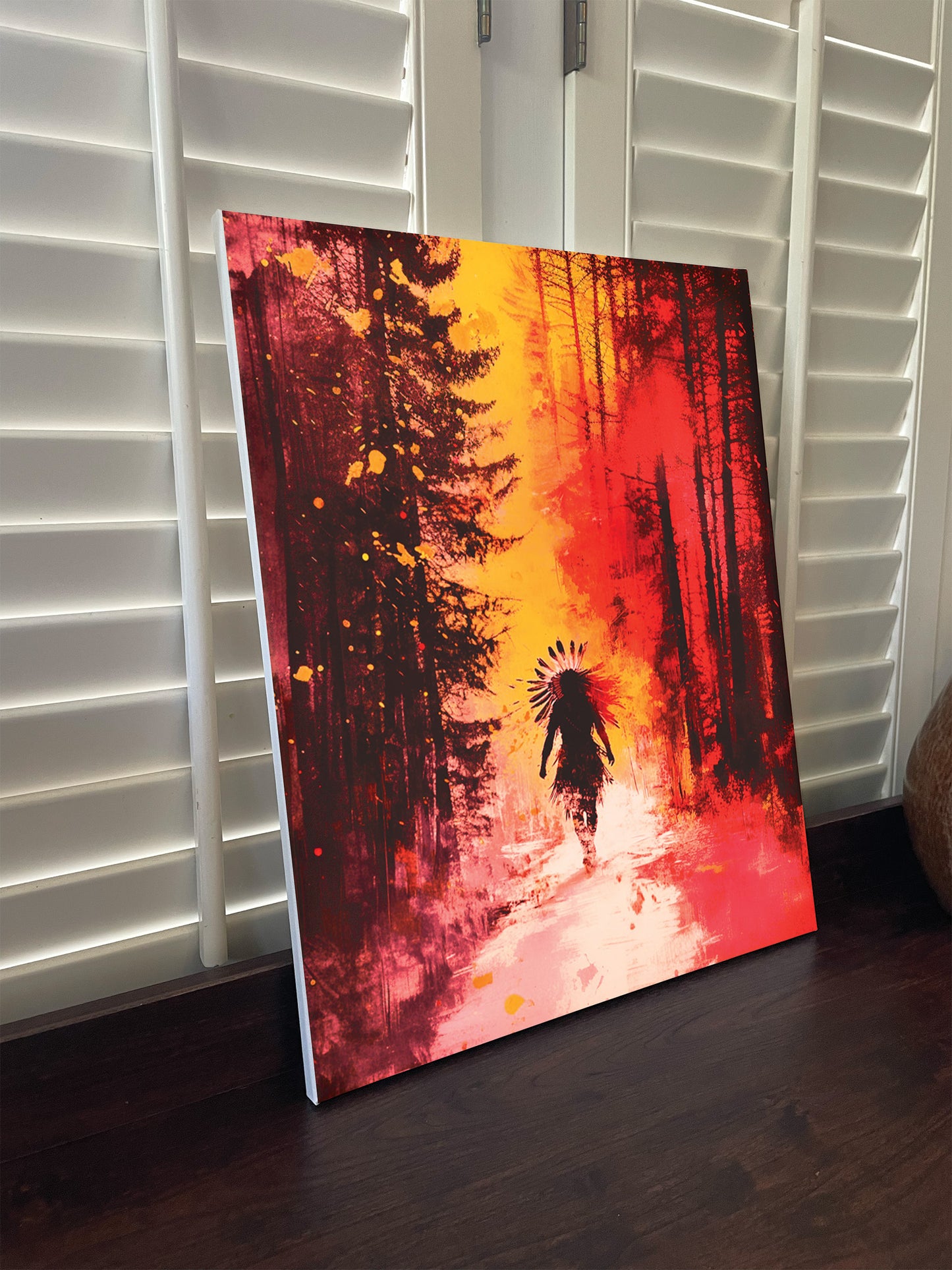 Kansas City Chiefs inspired Canvas or Poster print. Red and Yellow abstract art. Chiefs 1