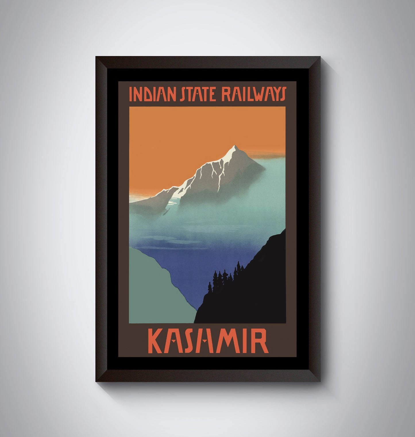 Vintage Kashmir India Travel Poster from the 1920's and 1930's, Kashmir