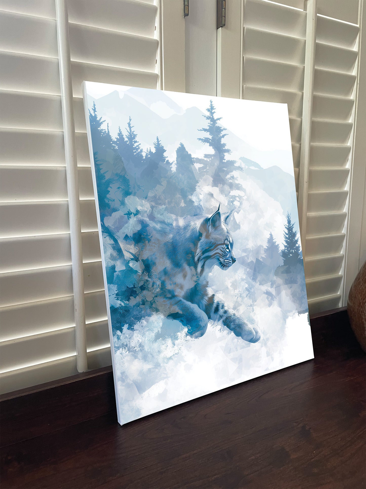 Wildcat Canvas or Poster Wall Art. Blue and white. Wildcats 1