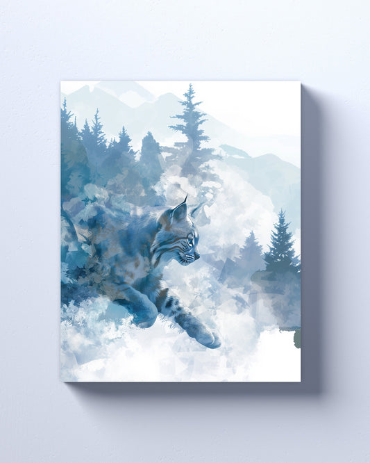 Wildcat Canvas or Poster Wall Art. Blue and white. Wildcats 1