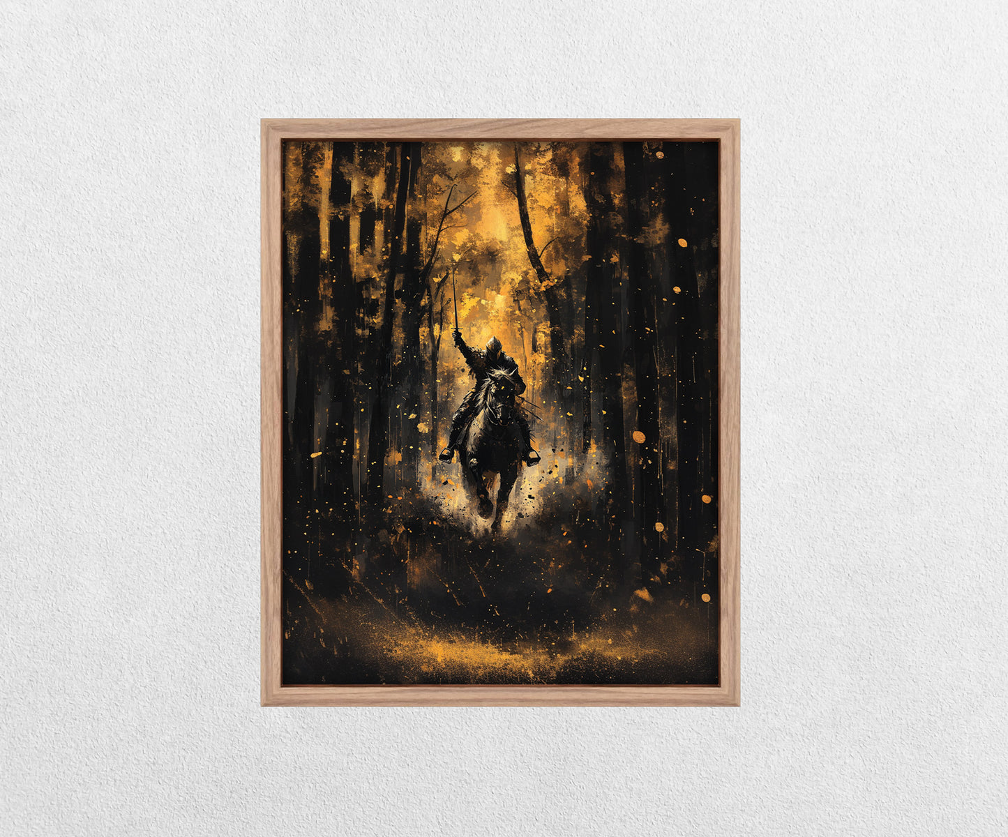 UCF Knights inspired Canvas or Poster Wall Art. Black and Gold, Knights 1