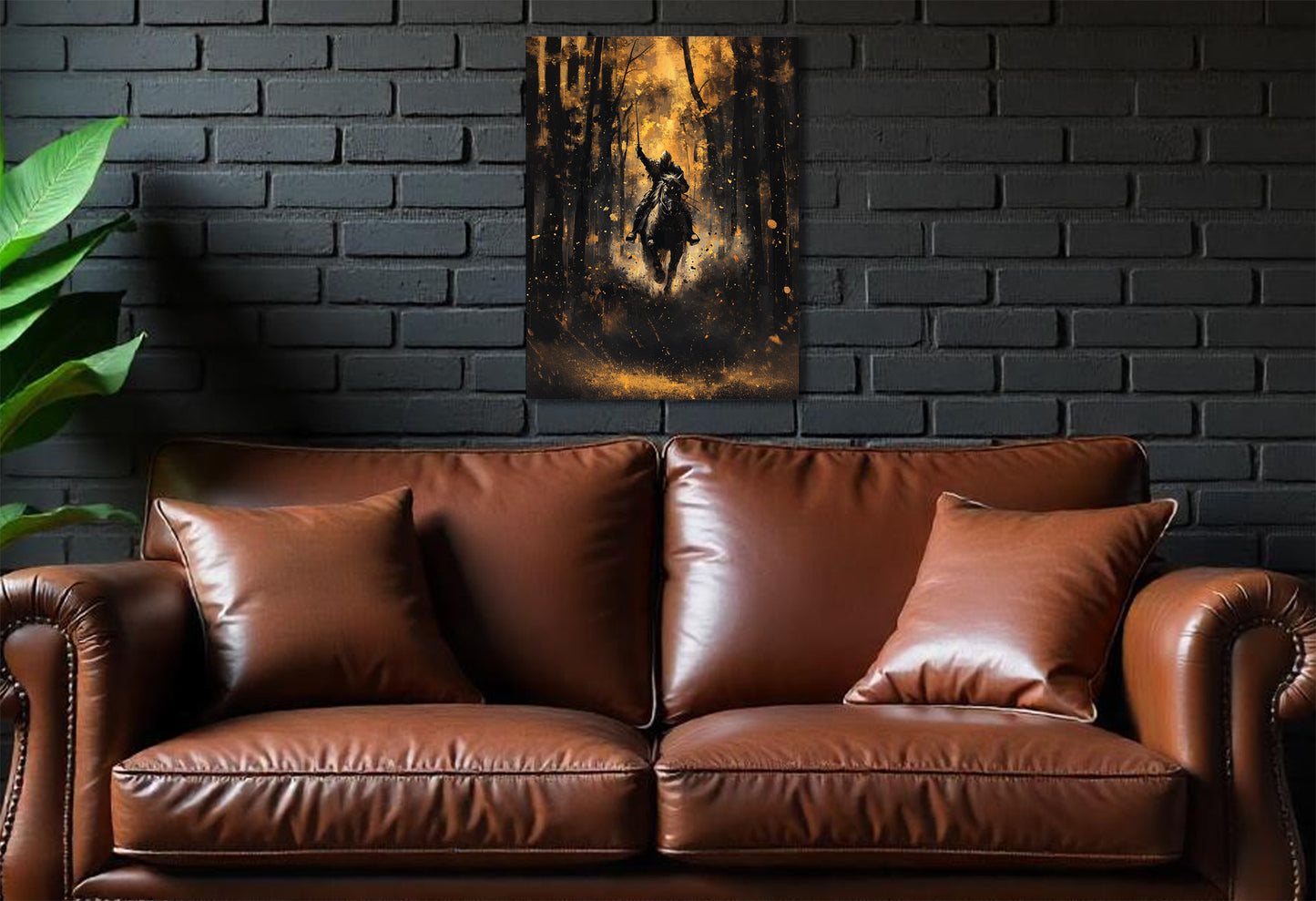 UCF Knights inspired Canvas or Poster Wall Art. Black and Gold, Knights 1