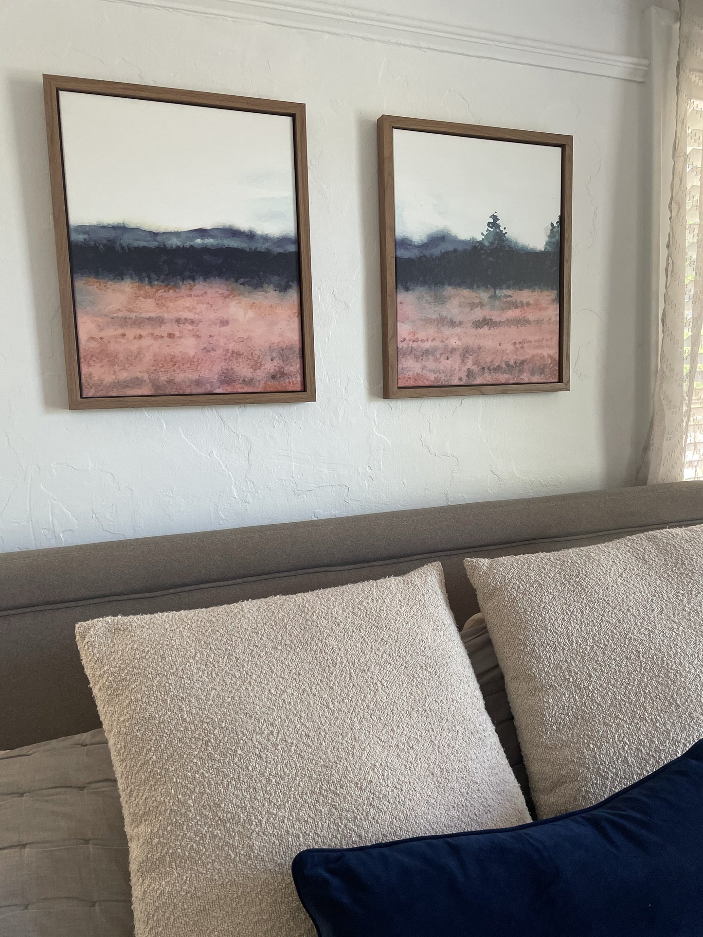 Beautiful Framed Canvas Landscape Art. Sold as single pieces or as a panel set. Landscape 2