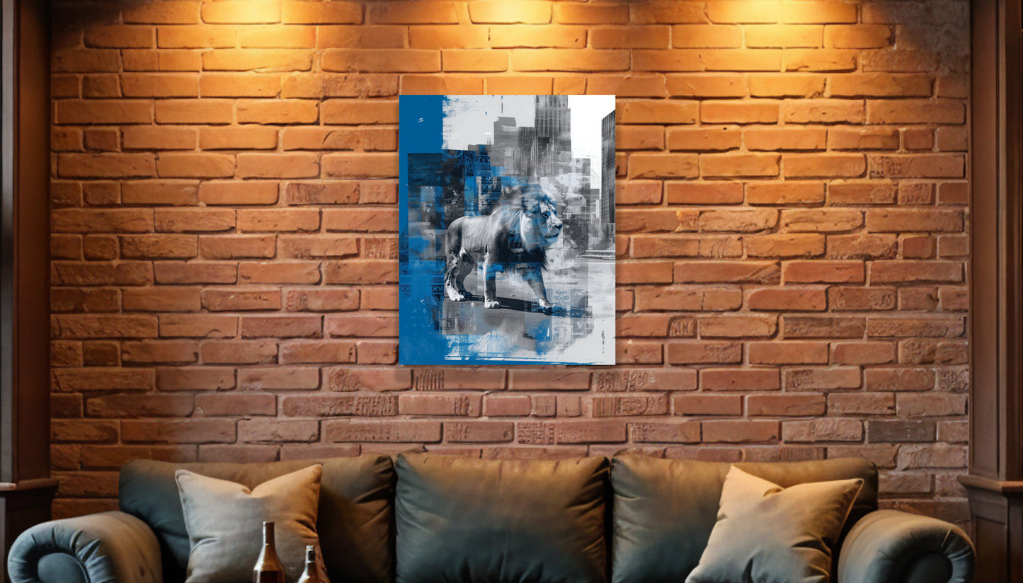 Detroit Lions Inspired Canvas or Poster Wall Art Print. Lions 2