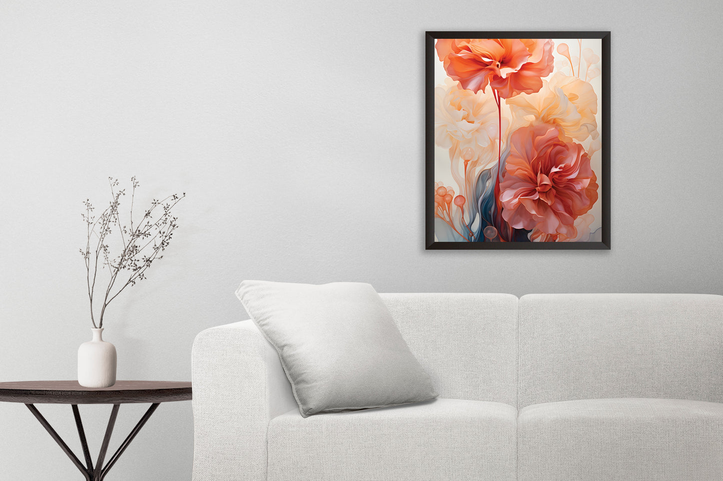 Stylized Floral Wall Art. Liquid Floral 1