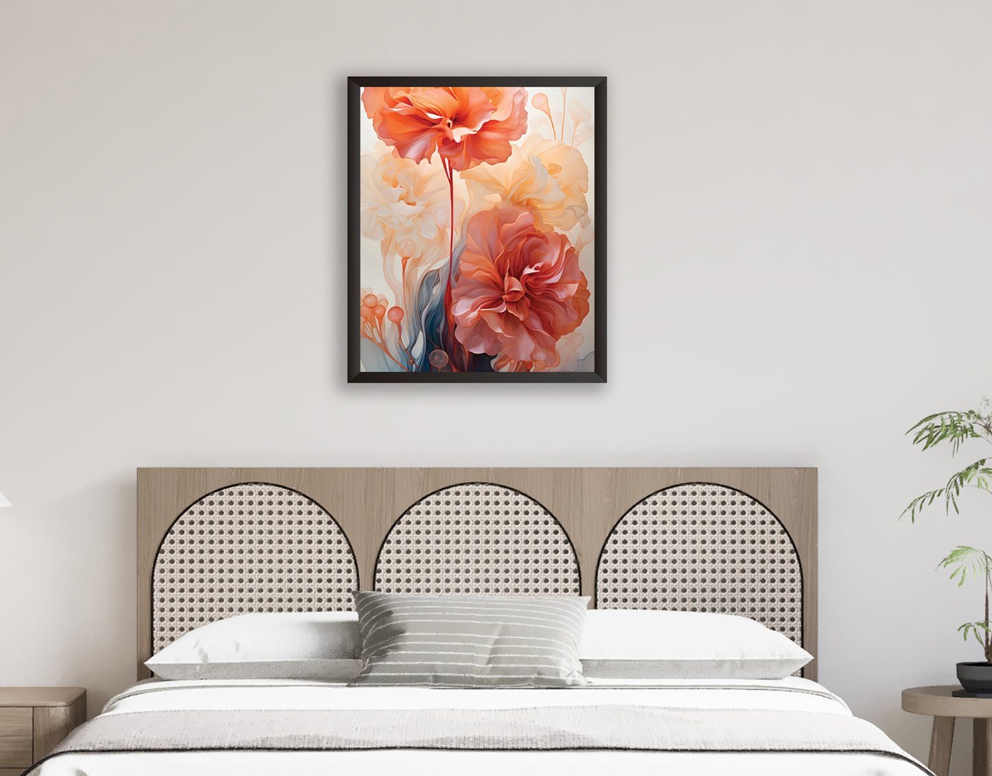 Stylized Floral Wall Art. Liquid Floral 1