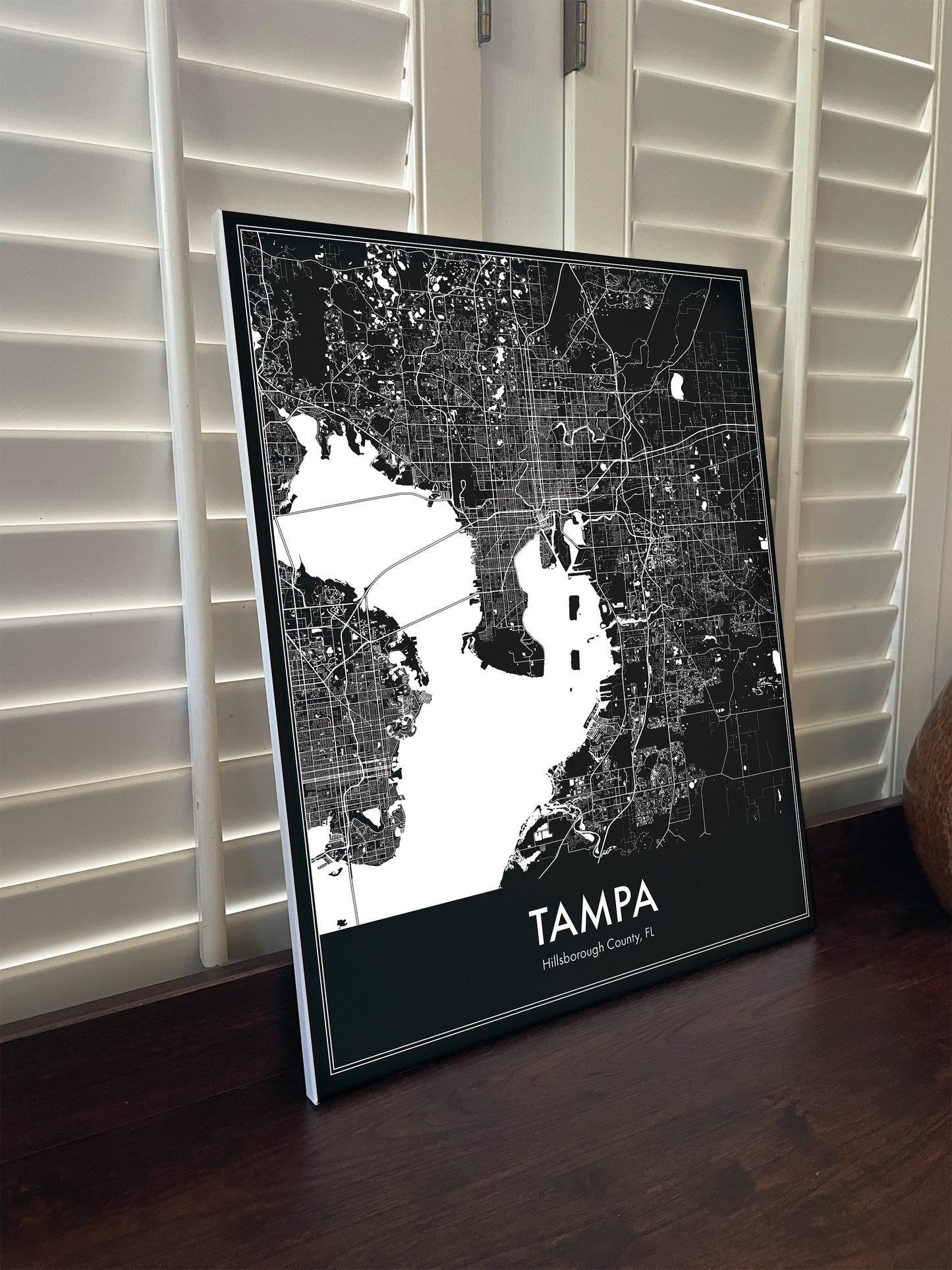 Modern Minimalist Tampa, Florida stylized Canvas or Poster print.