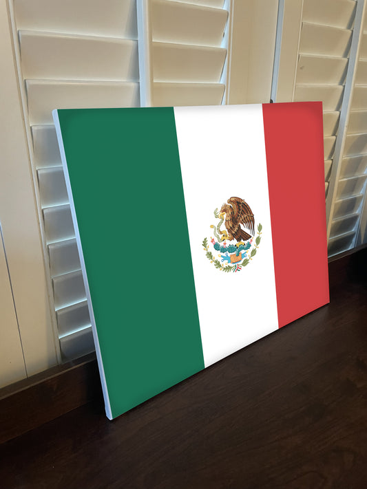 Mexico Flag on Canvas or Poster print.