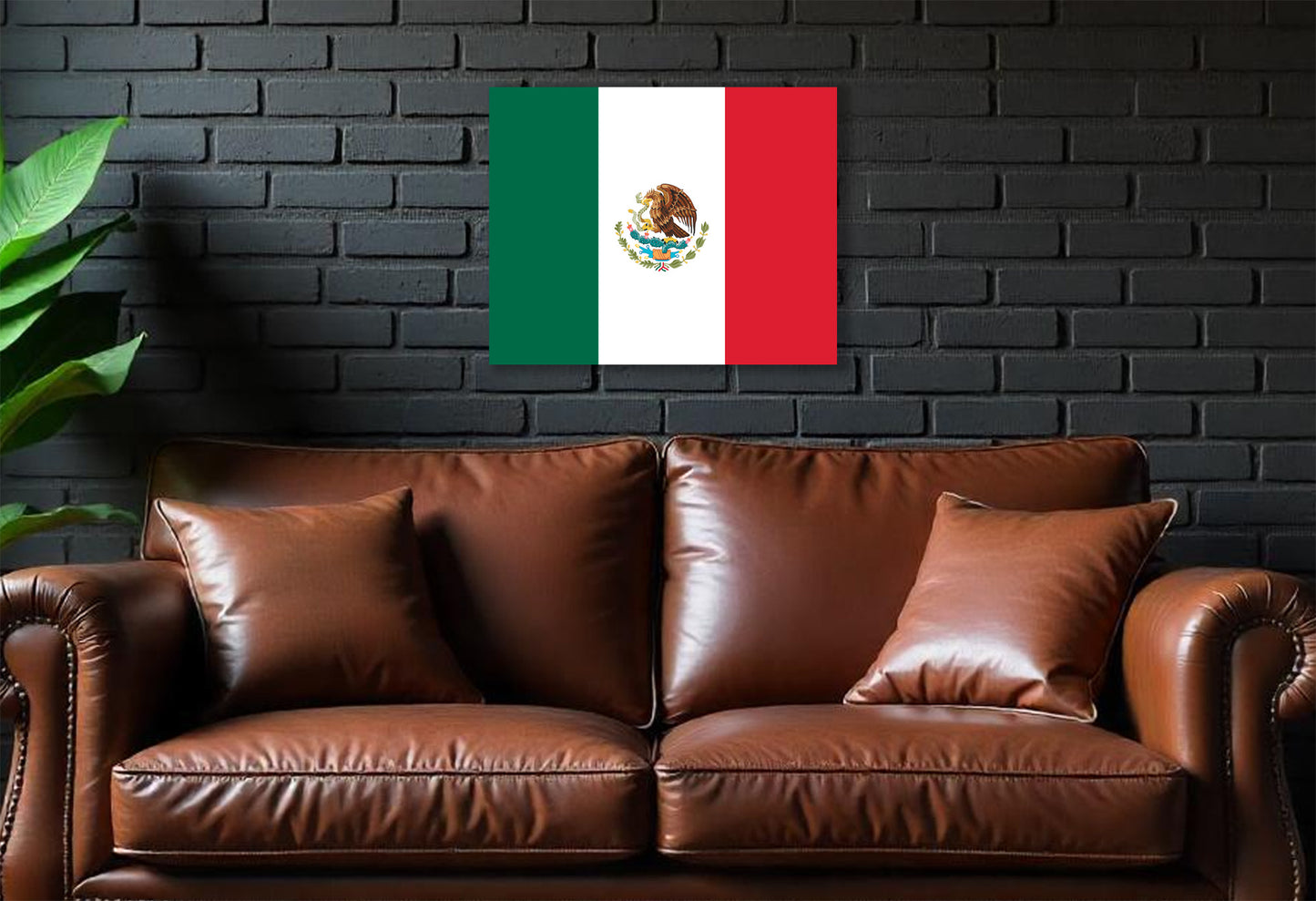 Mexico Flag on Canvas or Poster print.