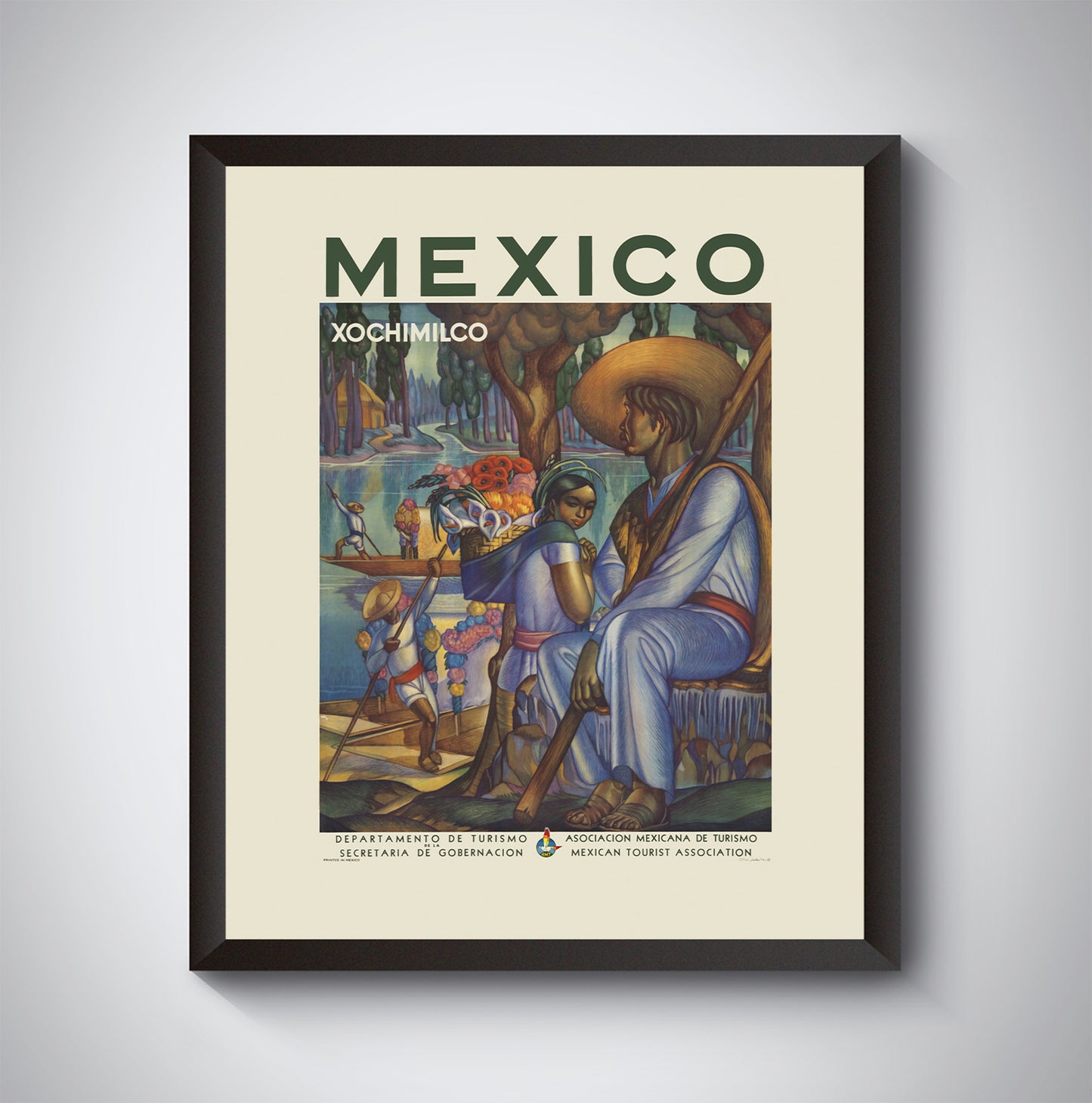 Vintage Mexico Travel Poster from the 1920's and 1930's. Mexico 1