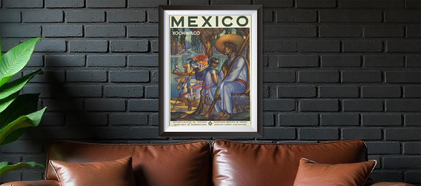 Vintage Mexico Travel Poster from the 1920's and 1930's. Mexico 1