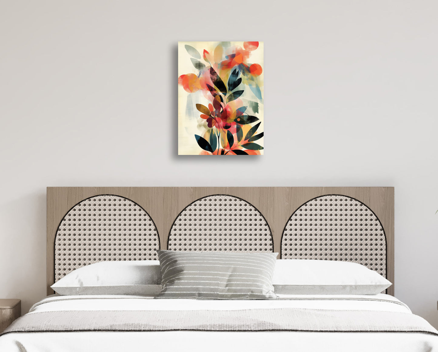 Mid Century Modern Floral Canvas or Poster wall art. Mid Century Modern Flowers 1
