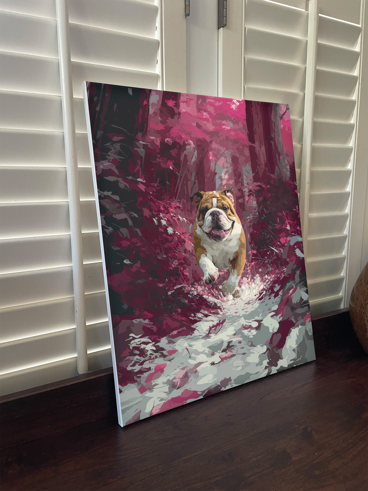 Bulldogs Canvas or Poster Wall Art. Maroon and white. Bulldogs 3