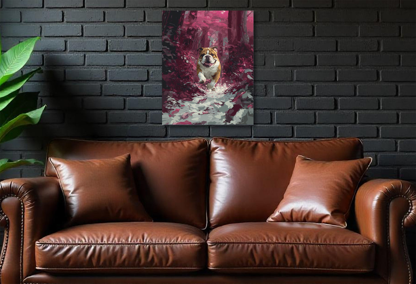 Bulldogs Canvas or Poster Wall Art. Maroon and white. Bulldogs 3
