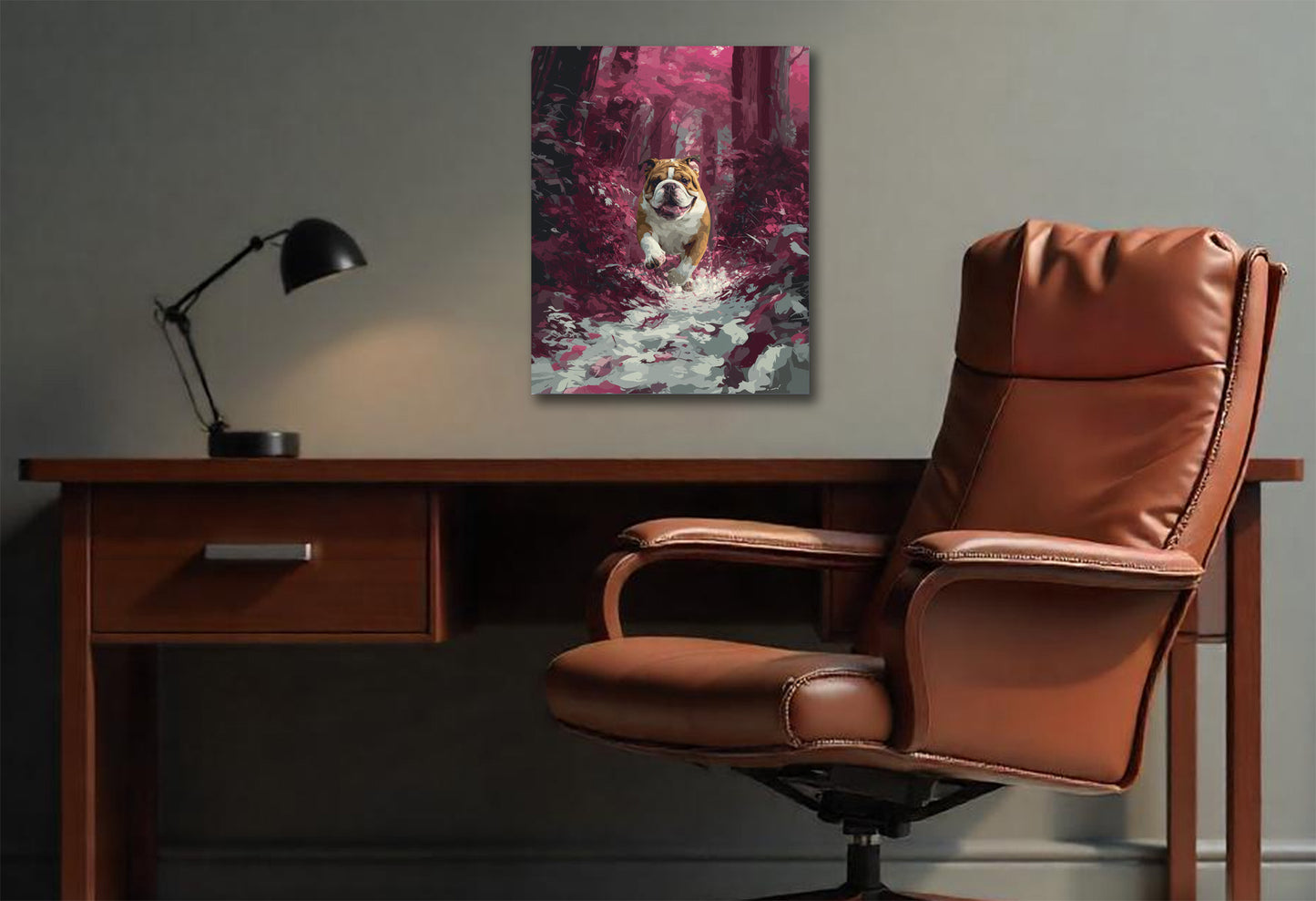 Bulldogs Canvas or Poster Wall Art. Maroon and white. Bulldogs 3