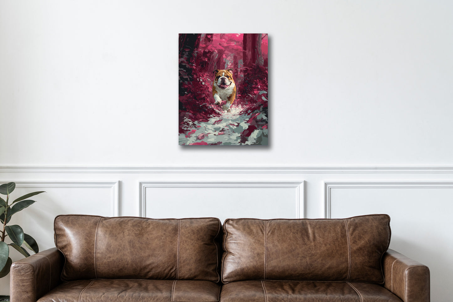 Bulldogs Canvas or Poster Wall Art. Maroon and white. Bulldogs 3