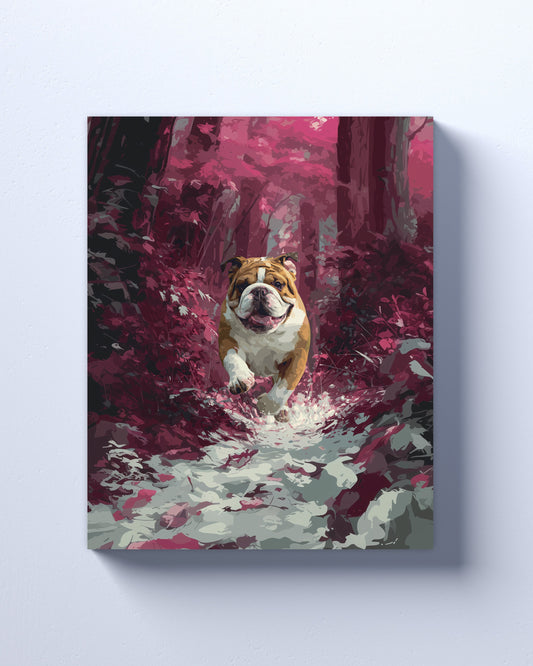 Bulldogs Canvas or Poster Wall Art. Maroon and white. Bulldogs 3
