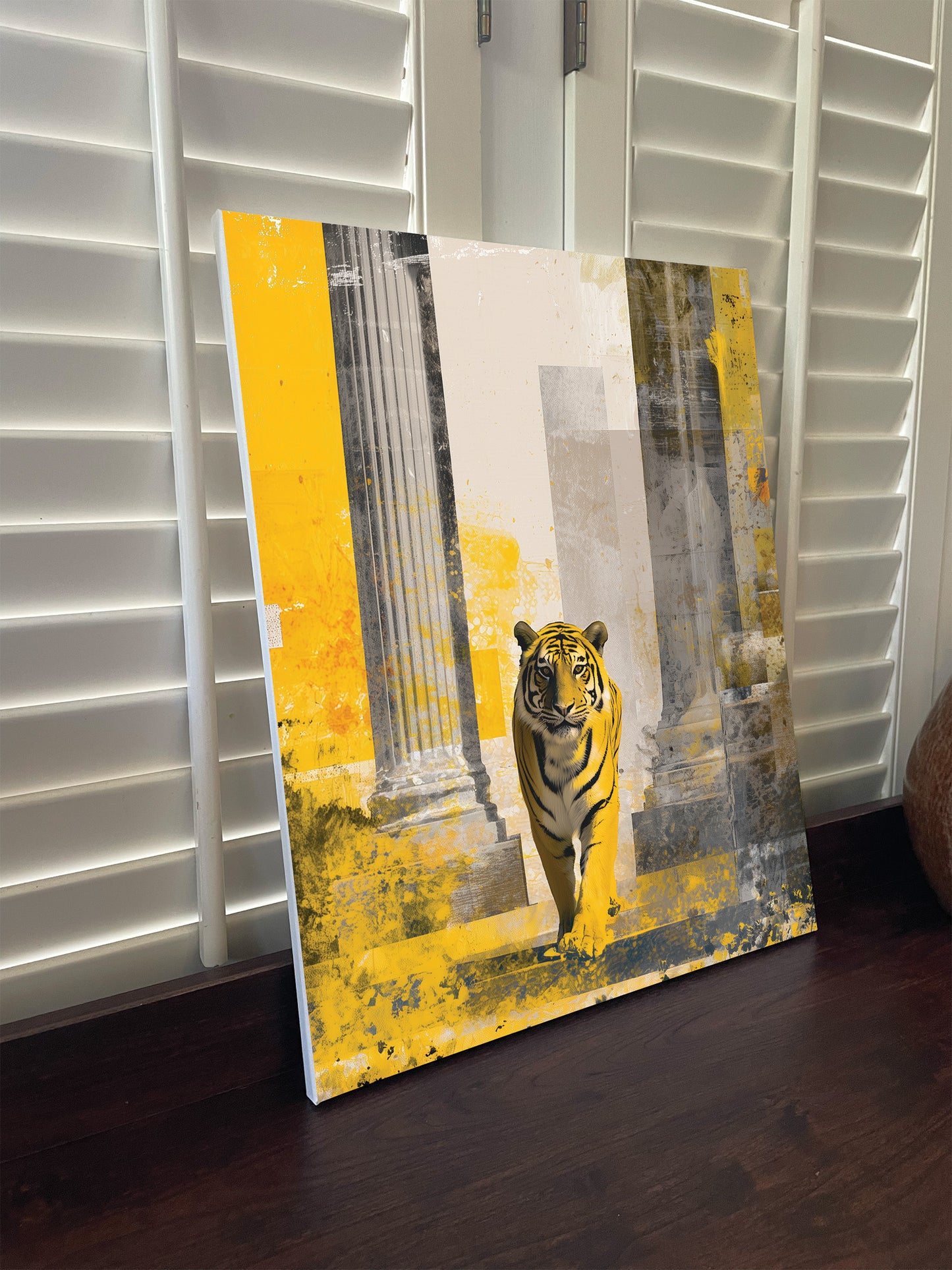 University of Missouri Tigers Inspired Canvas or Poster Wall Art. Black and Yellow. Tigers 1