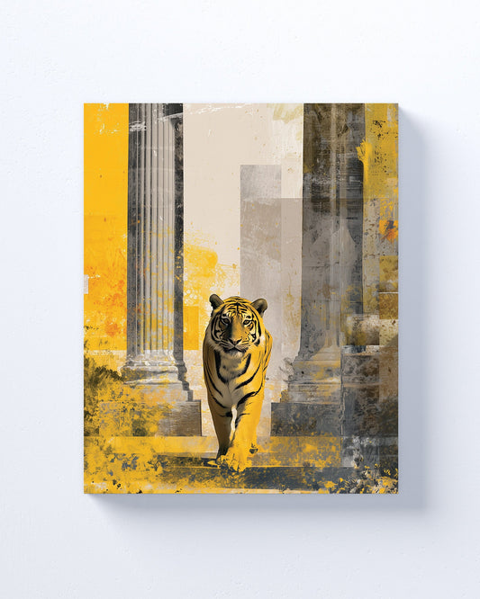 University of Missouri Tigers Inspired Canvas or Poster Wall Art. Black and Yellow. Tigers 1