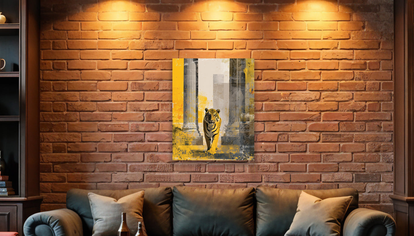 University of Missouri Tigers Inspired Canvas or Poster Wall Art. Black and Yellow. Tigers 1