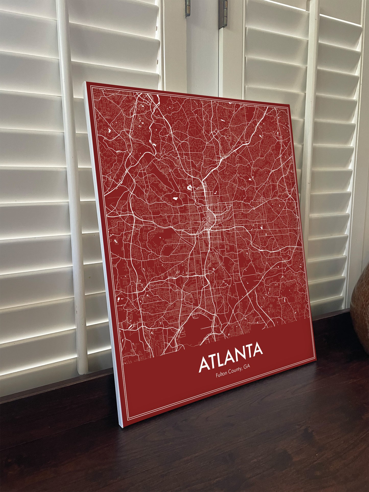 Modern Minimalist Atlanta, Georgia stylized Canvas or Poster print.