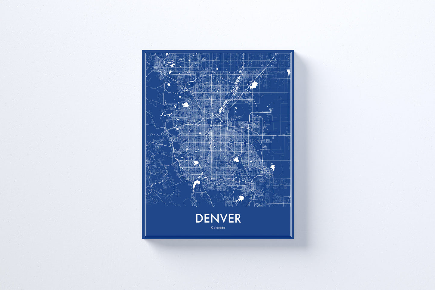 Modern Minimalist Denver, Colorado stylized Canvas or Poster print.