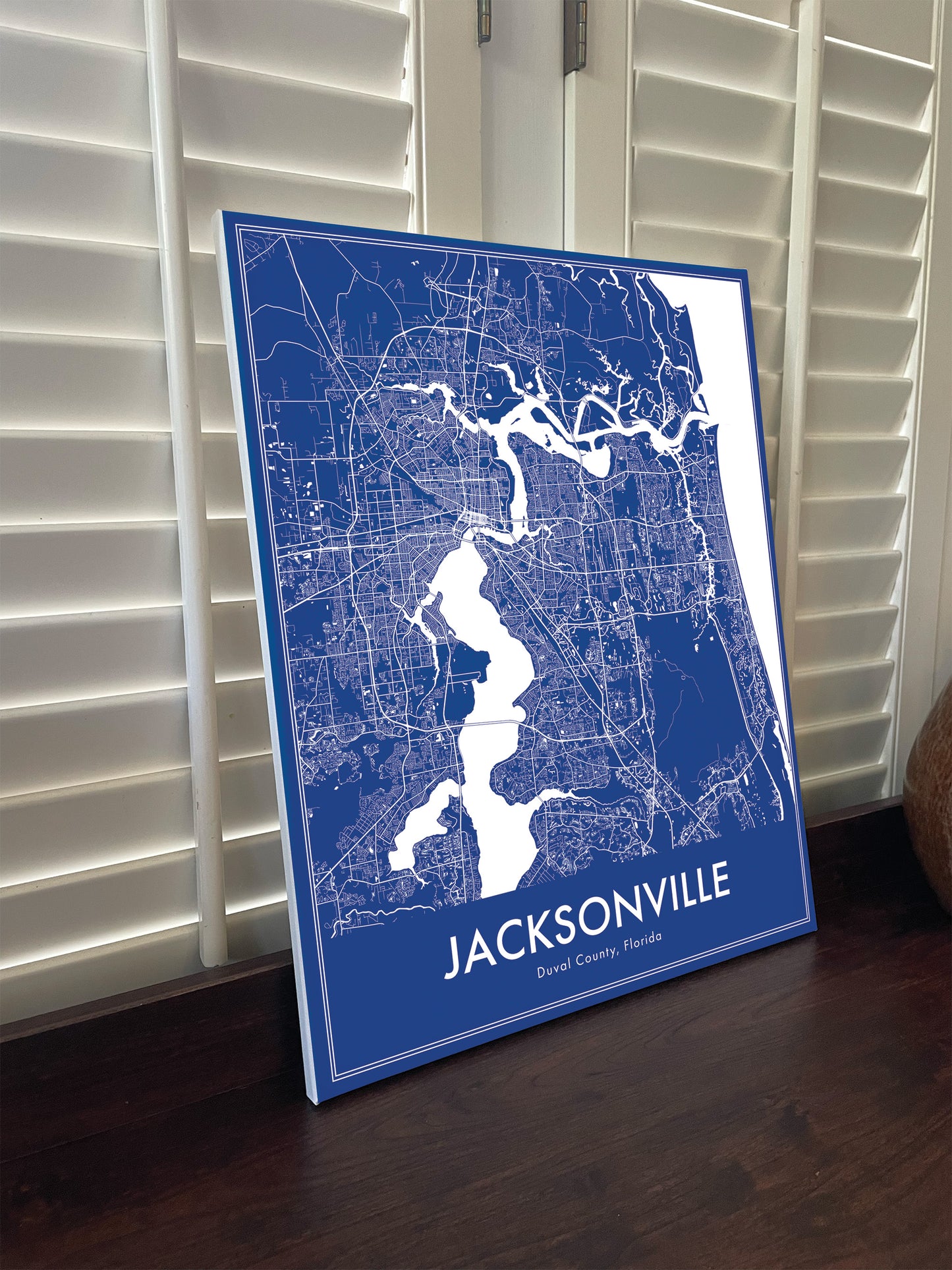 Modern Jacksonville, Florida stylized Canvas or Poster print.