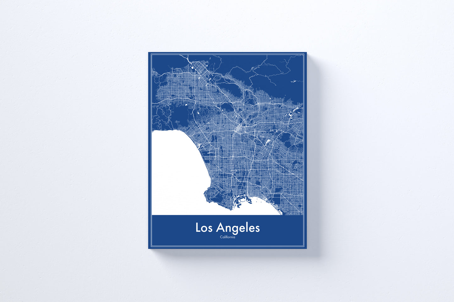 Modern Minimalist Los Angeles, California stylized Canvas or Poster print.