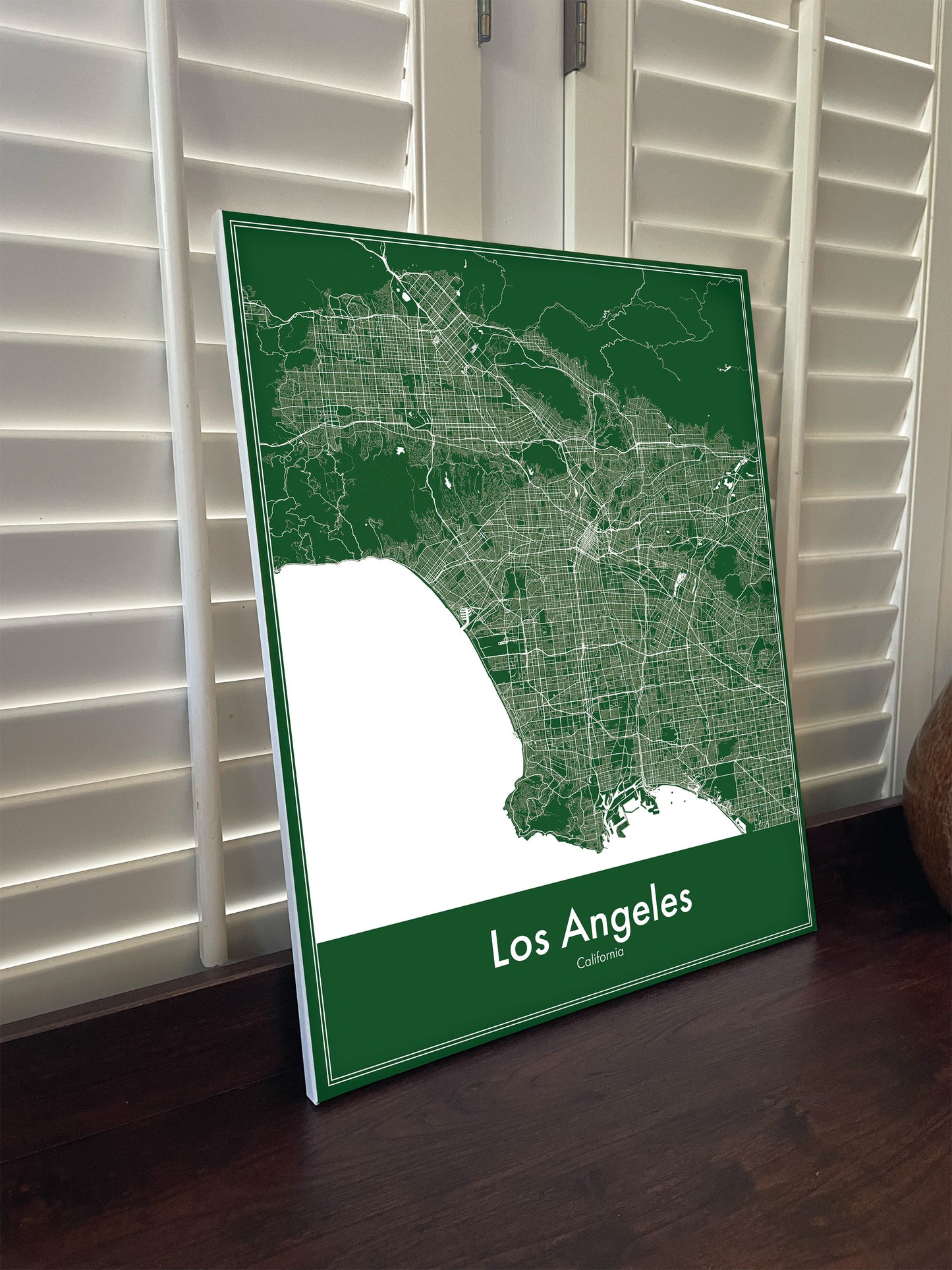 Modern Minimalist Los Angeles, California stylized Canvas or Poster print.
