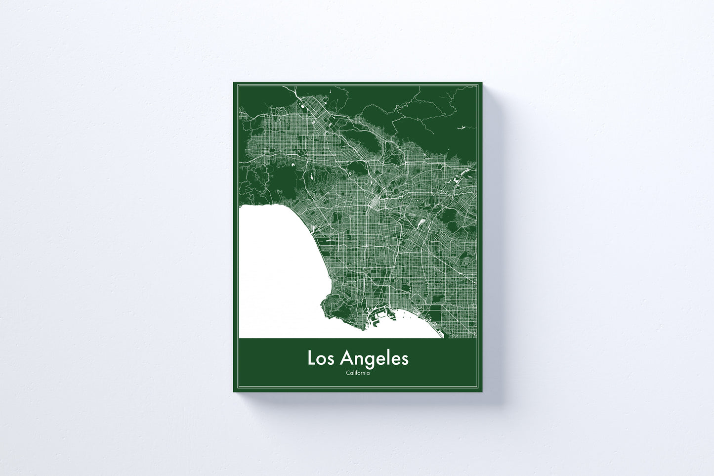 Modern Minimalist Los Angeles, California stylized Canvas or Poster print.