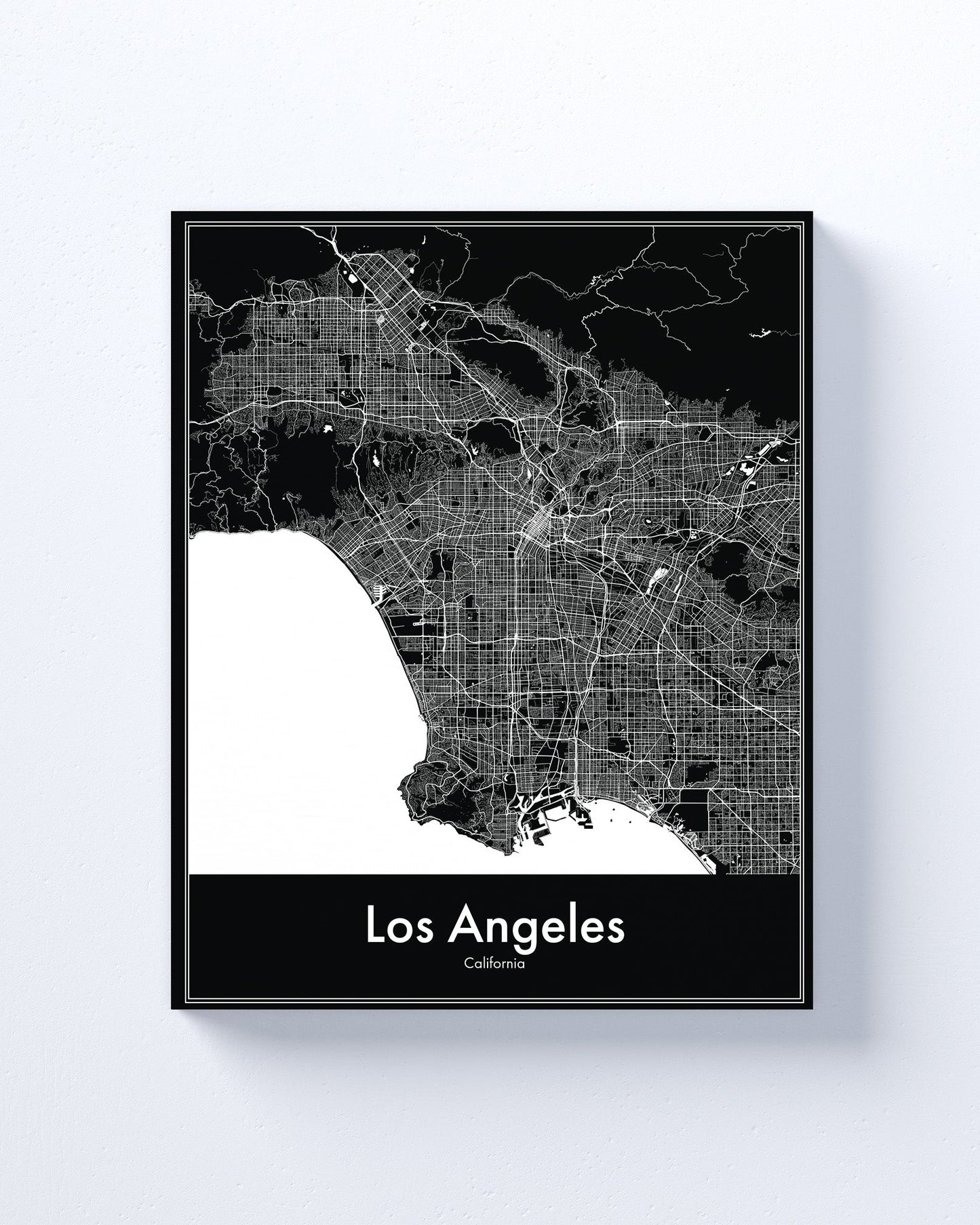 Modern Minimalist Los Angeles, California stylized Canvas or Poster print.