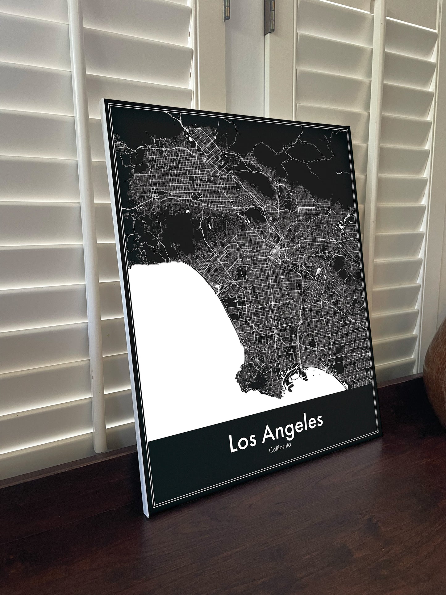 Modern Minimalist Los Angeles, California stylized Canvas or Poster print.