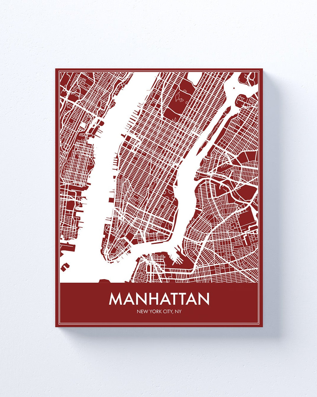 Modern Manhattan, Minimalist Canvas or Poster print.