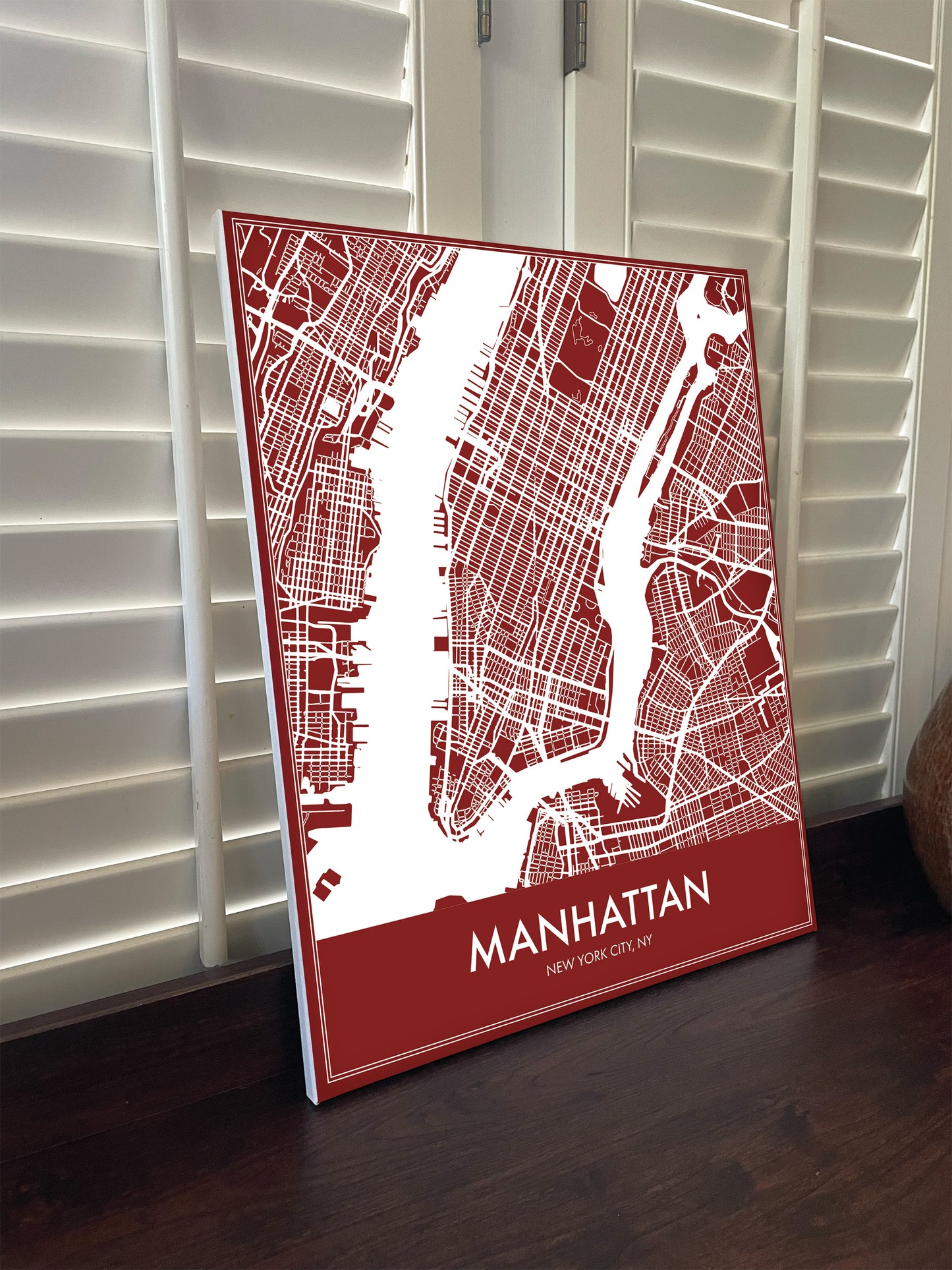 Modern Manhattan, Minimalist Canvas or Poster print.